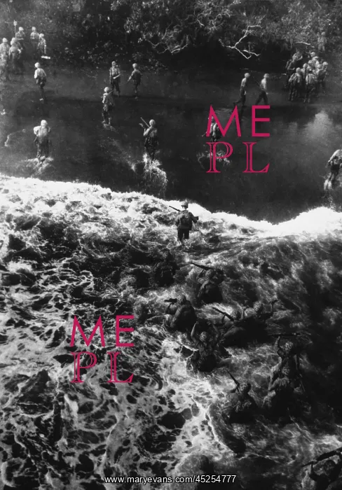 : Overhead view as Marines hit the beach at Cape : Overhead view as Marines hit the beach at Cape