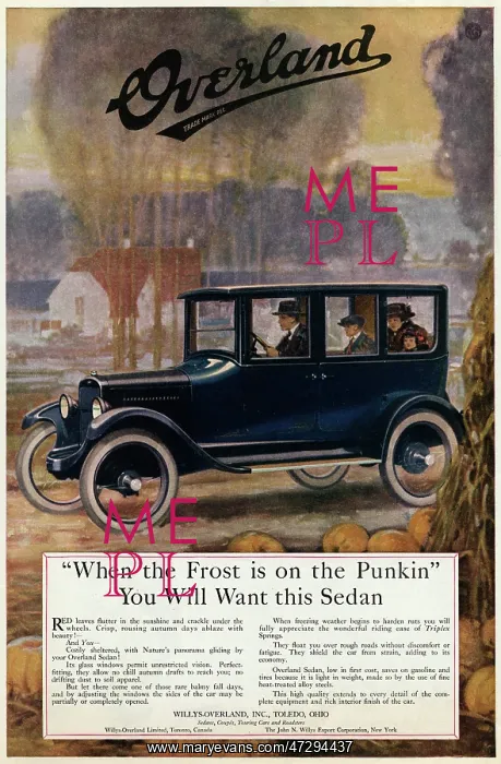 : OVERLAND ADVERT 1920 : OVERLAND ADVERT 1920