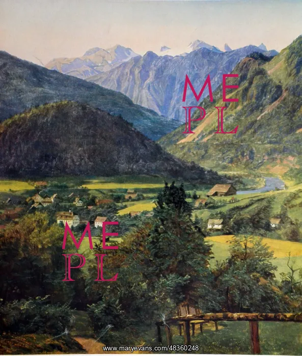 : Overlooking the valley of Bad Ischl and the Dachstein : Overlooking the valley of Bad Ischl and the Dachstein