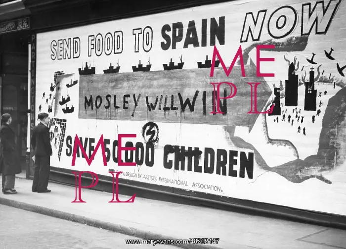 : Overpainted posters by supporters of the BUF in London, 1939 : Overpainted posters by supporters of the BUF in London, 1939