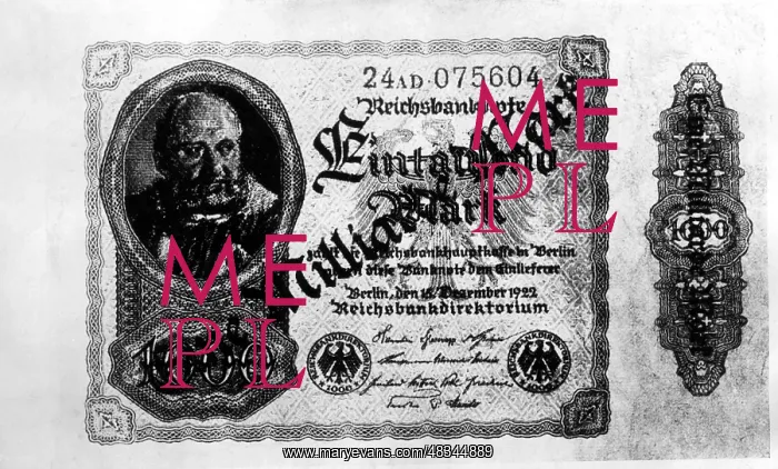: Overprint banknote, 1923 : Overprint banknote, 1923