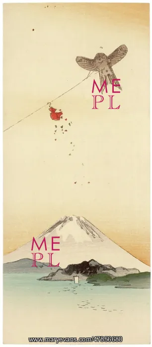 : Owl kite over Mount Fuji : Owl kite over Mount Fuji