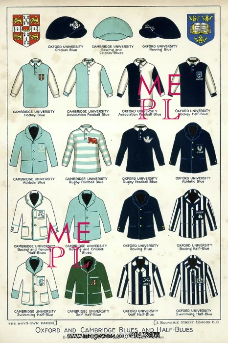  : Oxford and Cambridge Blues and Half-Blues