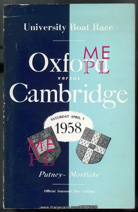 : OXFORD V CAMBRIDGE 1958 : OXFORD V CAMBRIDGE 1958