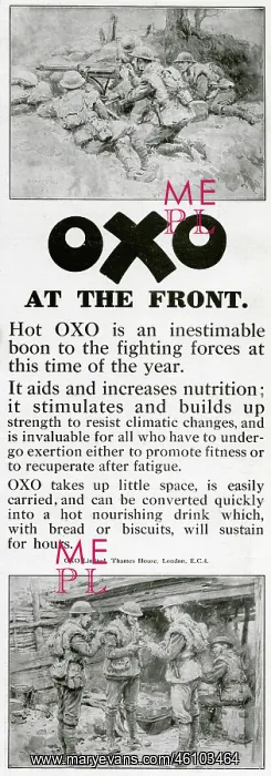 : Oxo advertisement, WWI : Oxo advertisement, WWI