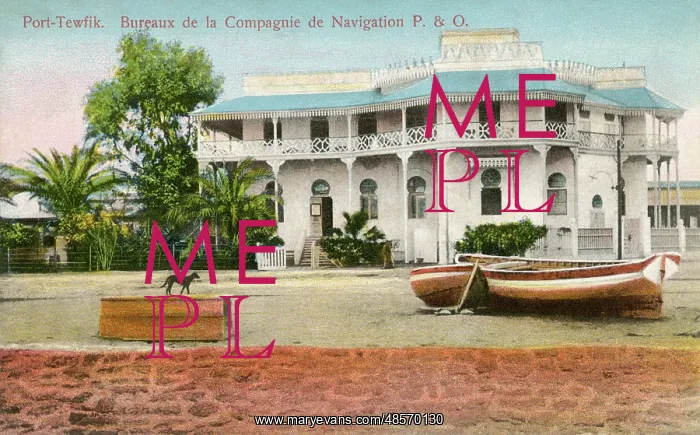 : P. & O. Steam Navigation Company Office in Suez, Egypt : P. & O. Steam Navigation Company Office in Suez, Egypt