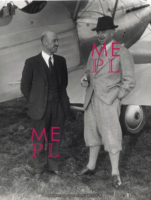 : P Ws Bulman (left) talks to T O M Sopwith : P Ws Bulman (left) talks to T O M Sopwith
