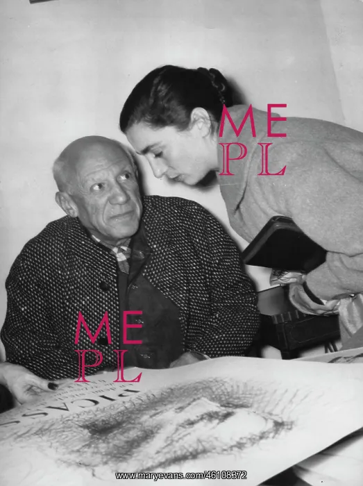 : Pablo Picasso and his wife Jacqueline : Pablo Picasso and his wife Jacqueline