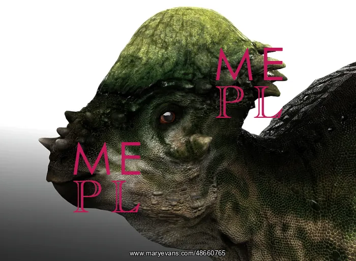 : Pachycephalosaurus dinosaur portrait : Pachycephalosaurus dinosaur portrait