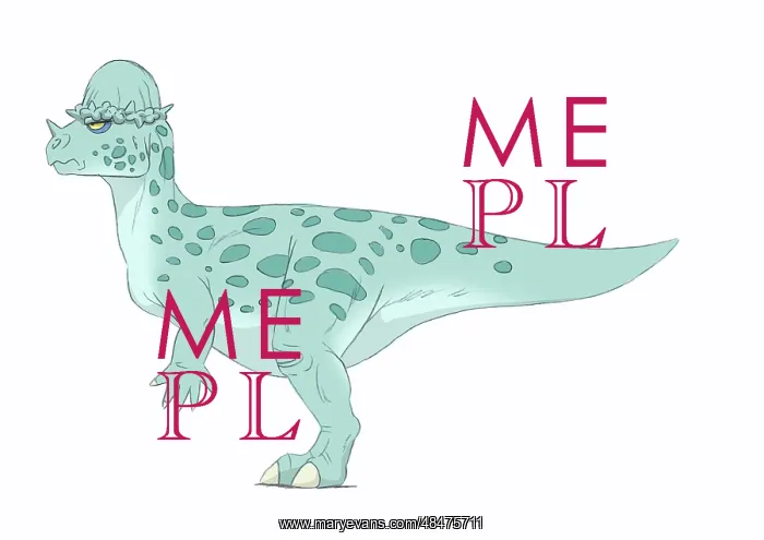 : Pachycephalosaurus pencil drawing with digital color : Pachycephalosaurus pencil drawing with digital color