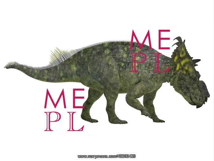 : Pachyrhinosaurus dinosaur, side view : Pachyrhinosaurus dinosaur, side view