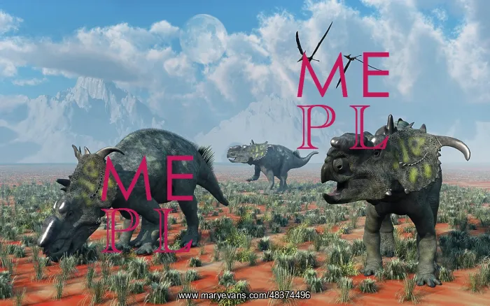 : Pachyrhinosaurus dinosaurs grazing : Pachyrhinosaurus dinosaurs grazing