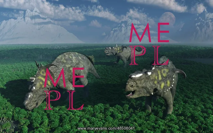 : Pachyrhinosaurus dinosaurs grazing : Pachyrhinosaurus dinosaurs grazing