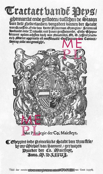 : PACIFICATION OF GHENT : PACIFICATION OF GHENT