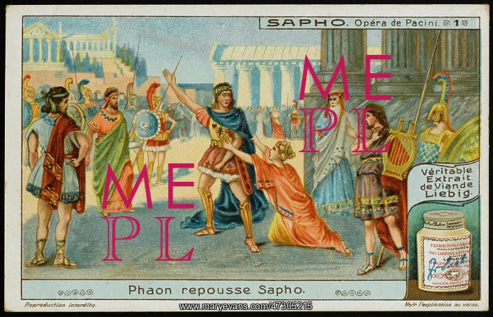 : Pacini - Saffo - Liebig card : Pacini - Saffo - Liebig card