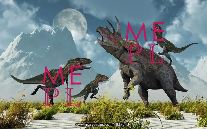 : A pack of Nanotyrannus dinosaurs attacking a lone ? : A pack of Nanotyrannus dinosaurs attacking a lone ?