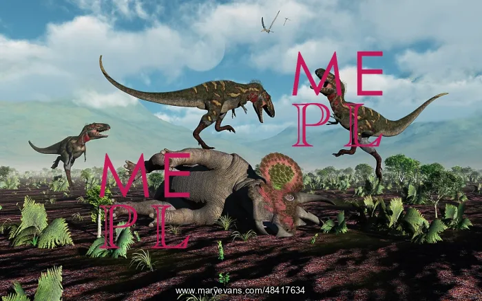 : A pack of Nanotyrannus dinosaurs attacking a lone ? : A pack of Nanotyrannus dinosaurs attacking a lone ?