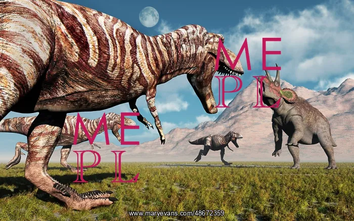 : A pack of T-rex dinosaurs moving in for the kill : A pack of T-rex dinosaurs moving in for the kill