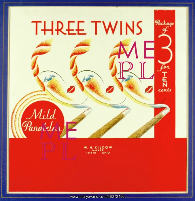 : Package design, Three Twins mild panatelas : Package design, Three Twins mild panatelas