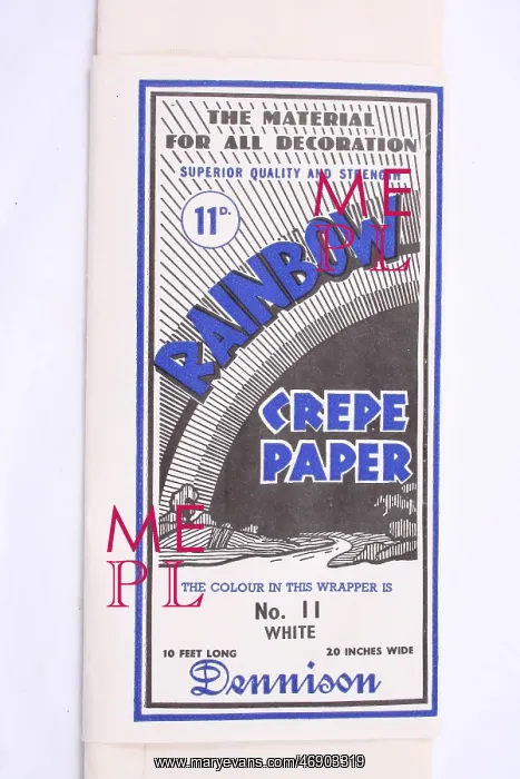 : Packaging for Dennison rainbow crepe paper : Packaging for Dennison rainbow crepe paper