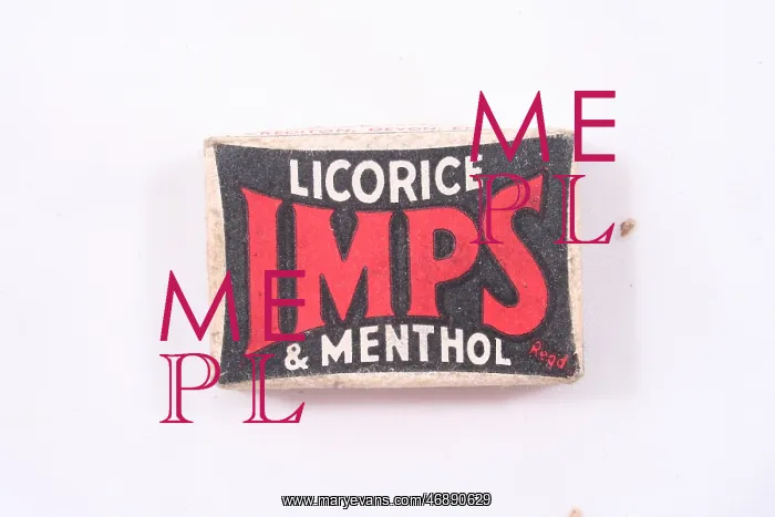 : Packaging for licorice and menthol Imp sweets : Packaging for licorice and menthol Imp sweets