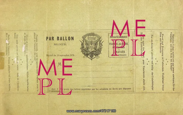 : Packet for Balloon Post : Packet for Balloon Post