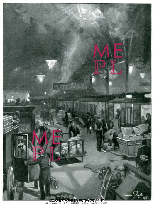 : Paddington Station, arrival of the night Mail 1902 : Paddington Station, arrival of the night Mail 1902
