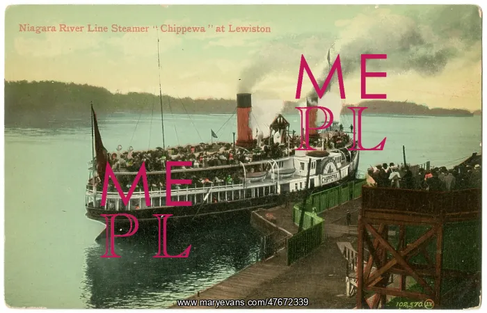 : Paddle steamer Chippewa at Lewiston, Ontario, Canada : Paddle steamer Chippewa at Lewiston, Ontario, Canada
