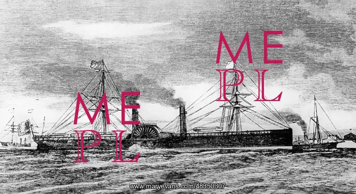 : The paddle steamer Washington, 1864 : The paddle steamer Washington, 1864