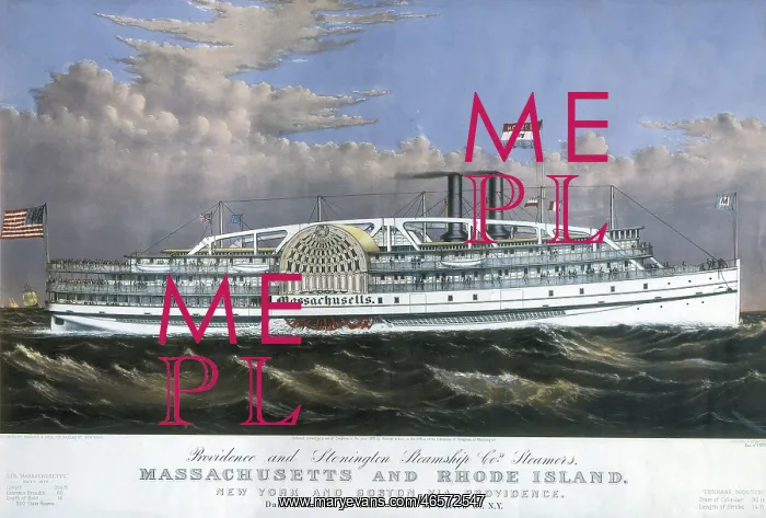 : Paddle wheel steamboat Massachusetts (1887) : Paddle wheel steamboat Massachusetts (1887)
