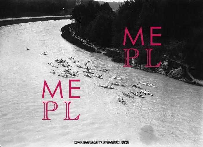 : Paddling on the Isar, 1927 : Paddling on the Isar, 1927