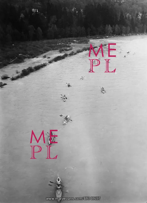 : Paddling on the Isar, 1927 : Paddling on the Isar, 1927
