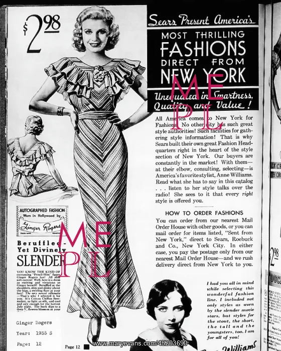 : A page from a 1935 Sears Roebuck catalog ? : A page from a 1935 Sears Roebuck catalog ?