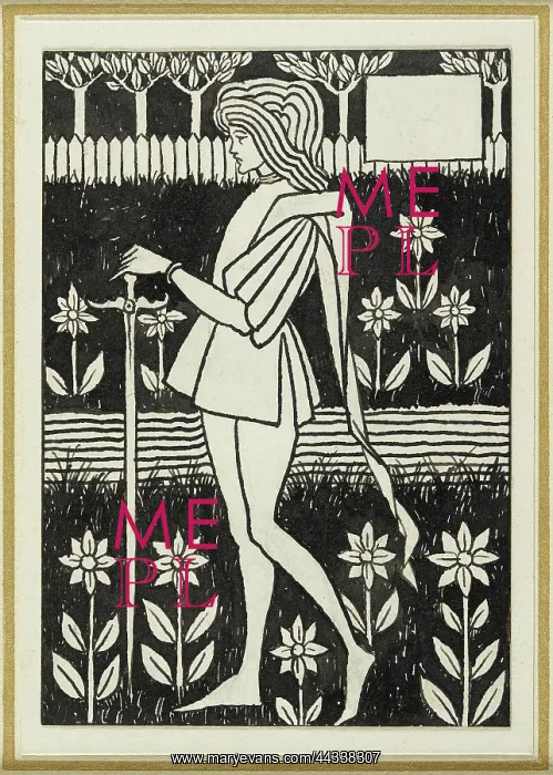 : A Page, medieval apprentice squire. Beardsley, Aubrey Vincent : A Page, medieval apprentice squire. Beardsley, Aubrey Vincent