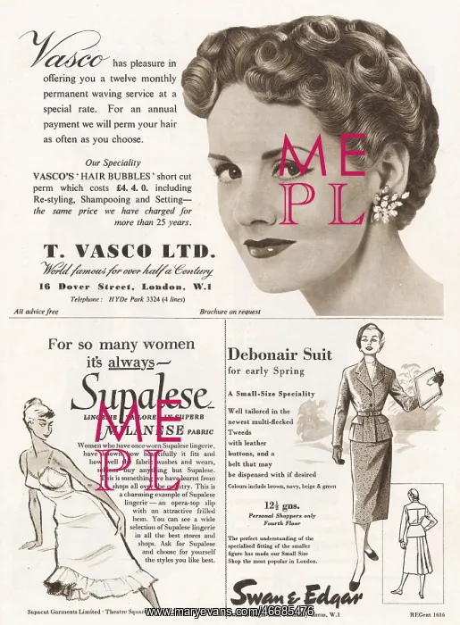 : A page of adverts from - February 1954 : A page of adverts from - February 1954