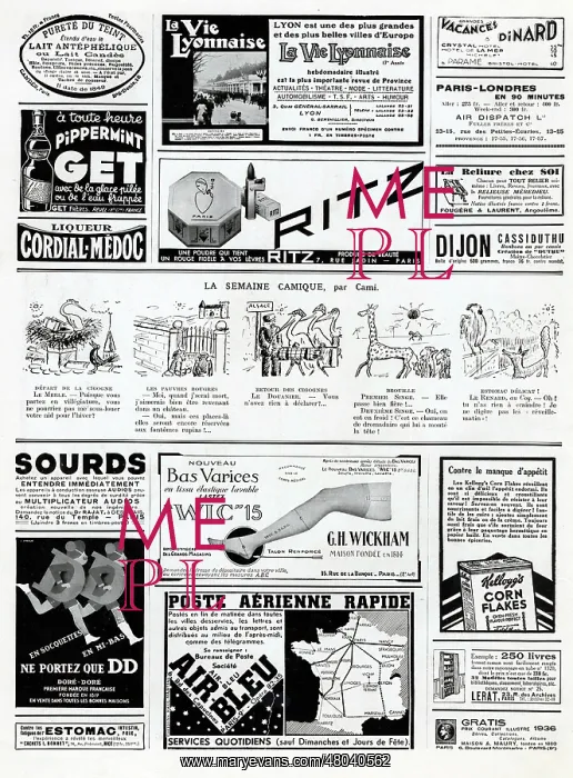 : Page of advertisements in a magazine : Page of advertisements in a magazine