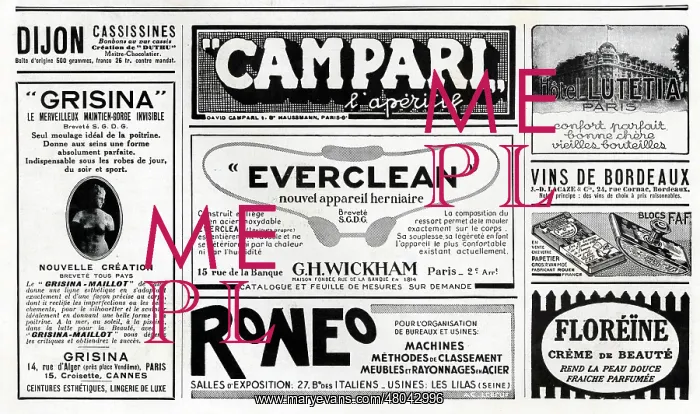 : Page of advertisements in a magazine : Page of advertisements in a magazine
