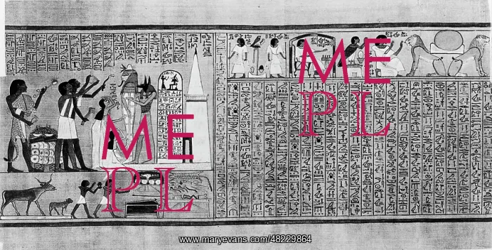 : Page from the ancient Egyptian funerary text Book of the : Page from the ancient Egyptian funerary text Book of the