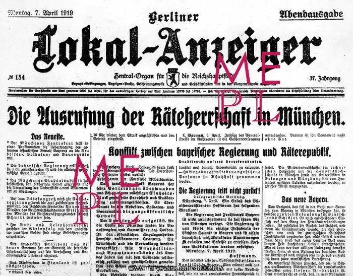 : Front page of the Berlin Lokalanzeiger announcing the Sovi : Front page of the Berlin Lokalanzeiger announcing the Sovi