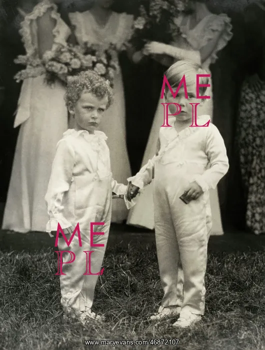 : Page boys at a 1930s wedding : Page boys at a 1930s wedding