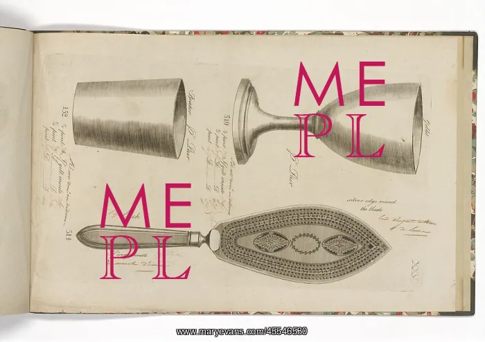 : Page from a catalogue of domestic silverware : Page from a catalogue of domestic silverware