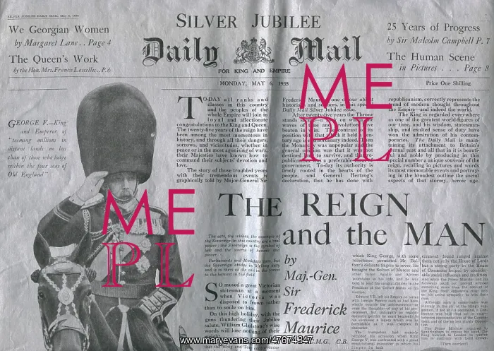 : Front page, Daily Mail, Silver Jubilee : Front page, Daily Mail, Silver Jubilee