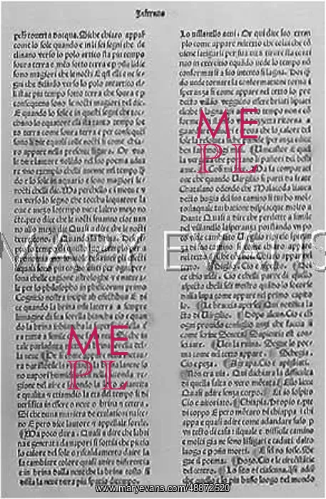 : Page from Dante's Divina Commedia, The Inferno : Page from Dante's Divina Commedia, The Inferno