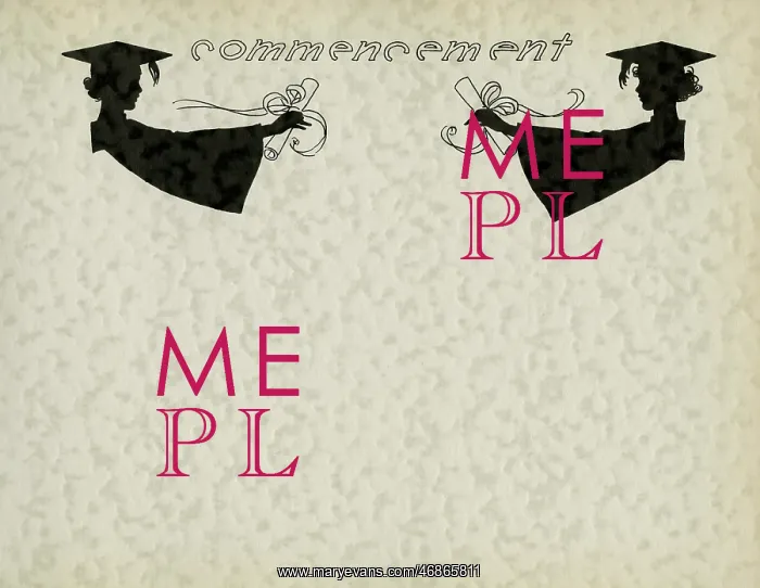 : Page design, commencement, School Silhouettes