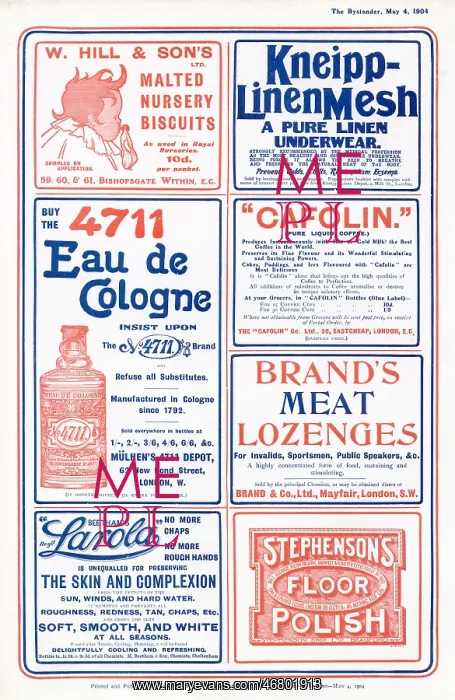 : Page of Edwardian adverts - 1904 : Page of Edwardian adverts - 1904