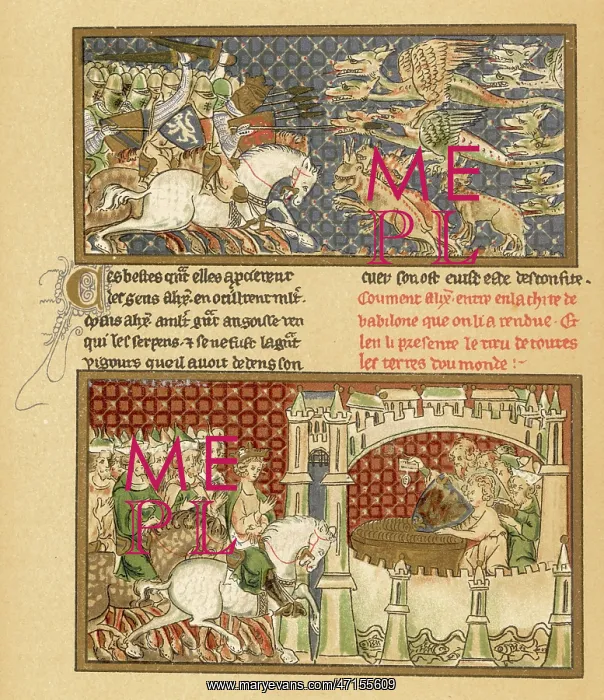 : Page from a French manuscript : Page from a French manuscript