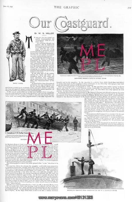 : Page from The Graphic entitled Our Coastguard : Page from The Graphic entitled Our Coastguard