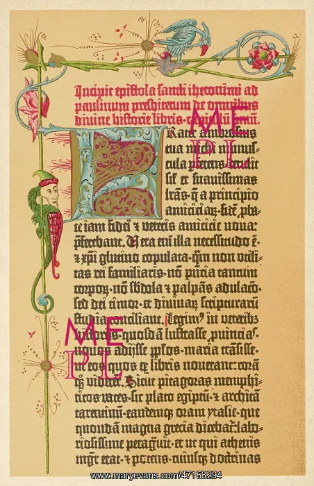 : Page from Gutenberg's first Bible : Page from Gutenberg's first Bible