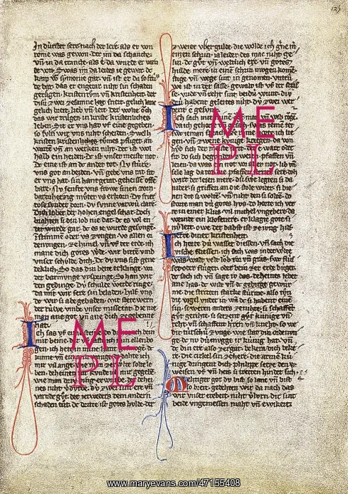 : Page from the Heidelberger Liederhandschrift : Page from the Heidelberger Liederhandschrift