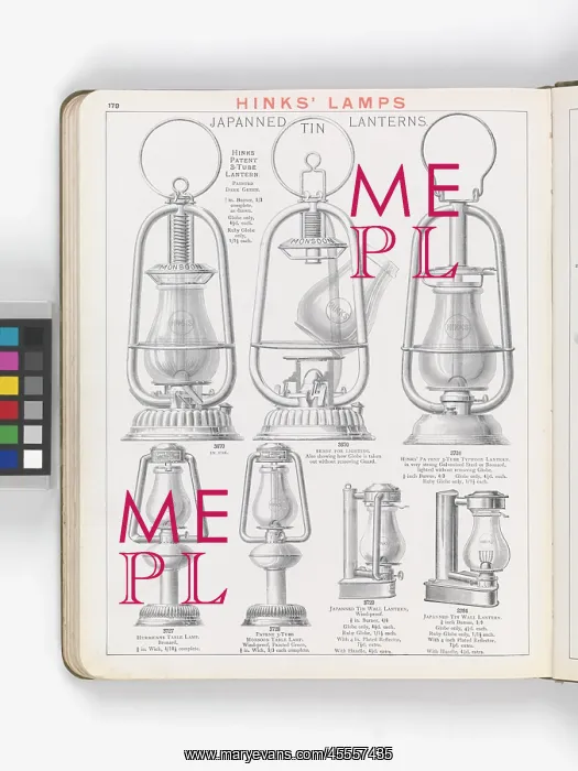 : Page from Hinks Lamps catalogue : Page from Hinks Lamps catalogue
